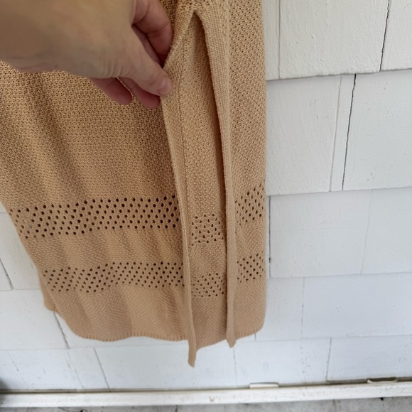 Seafolly Marina Knit Maxi Dress Coverup Tan size Small NWOT - Picture 9 of 11